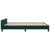 vidaXL Bedframe zonder matras 140x190 cm fluweel donkergroen