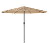 vidaXL Parasol met stalen paal 388x388x248 cm bruin