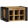 vidaXL Wijnrek Bruin en zwart 46 x 35 x 27.5 cm Massief mangohout