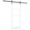 vidaXL Schuifdeur ORKDAL 83 x 202 cm Massief grenenhout en glas Wit