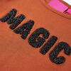 Kindershirt met lange mouwen 116 cognackleurig