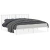 vidaXL Bedframe met hoofdbord metaal wit 193x203 cm