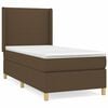 vidaXL Boxspring met matras stof donkerbruin 100x200 cm