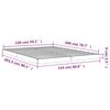 vidaXL Bedframe massief grenenhout wit 150x200 cm