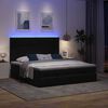 vidaXL Ottoman bed met matrassen en LED's 180x200cm fluweel zwart