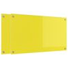 vidaXL Keuken Achterwand 2 pcs Geel 90 x 50 cm gehard glas