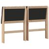 vidaXL Gestoffeerd hoofdbord Taupe 135 cm Massief grenenhout