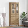 vidaXL Hoge kast met lade 2 pcs Artisan Eiken Bewerkt hout