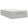 vidaXL Ottoman bed met matras 120x200 cm fluweel lichtgrijs