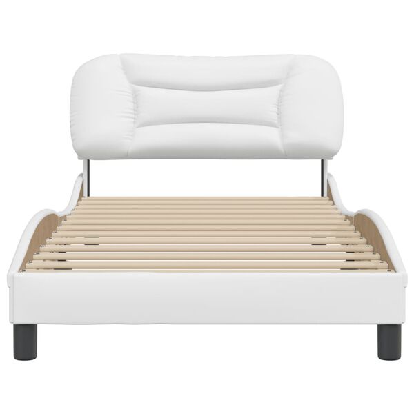 vidaXL Bedframe zonder matras "Hvar" kunstleer wit 100x203 cm