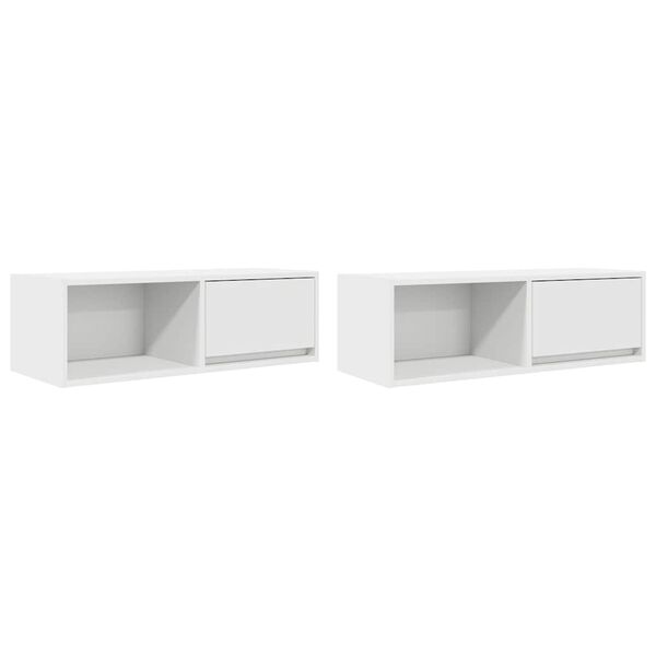 vidaXL Tv-meubelen 2 st 80x31x25,5 cm bewerkt hout wit