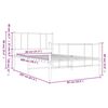 vidaXL Bedframe met hoofd- en voeteneinde metaal zwart 80x200 cm