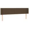 vidaXL Hoofdbord met randen 183x16x78/88 cm stof donkerbruin