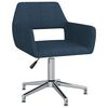 vidaXL Eetkamerstoelen draaibaar 6 st stof blauw