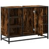 vidaXL Wastafelkast 80x33x60 cm bewerkt hout gerookt eikenkleurig