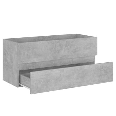 vidaXL Wastafelkast met ingebouwde wastafel spaanplaat betongrijs