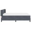 vidaXL Boxspringbed met matras Donkergrijs 190 x 140 cm Fluweel