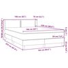 vidaXL Boxspring met matras fluweel zwart 160x220 cm