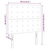 vidaXL Hoofdbord LED 90x5x118/128 cm stof lichtgrijs