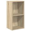 vidaXL Boekenkast met 2 schappen 40x30x76,5 cm bewerkt hout sonoma eik