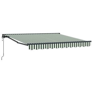 vidaXL Zijde Frame Groen en Wit 300 x 250 cm Polyester met PU-coating