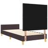 vidaXL Bedframe met hoofdeinde Donkerbruin 100 x 200 cm Stof