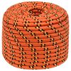 vidaXL Boottouw 12 mm 50 m polypropyleen oranje