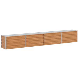 vidaXL Plantenbak verhoogd 320x40x45 cm gegalvaniseerd staal zilver