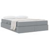 vidaXL Opbergbed met matras Lichtgrijs 140 x 190 cm Polyester