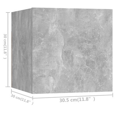 vidaXL 8-delige Tv-meubelset spaanplaat betongrijs