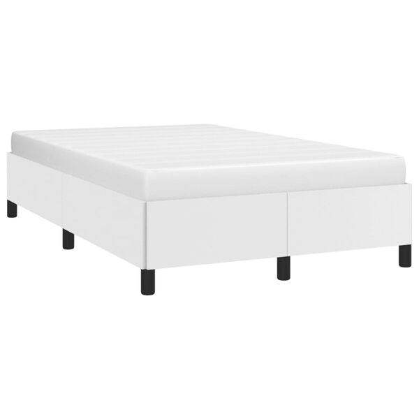 vidaXL Bedframe zonder matras 120x190 cm kunstleer wit