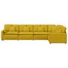 vidaXL Modulaire bank met kussens fluweel geel