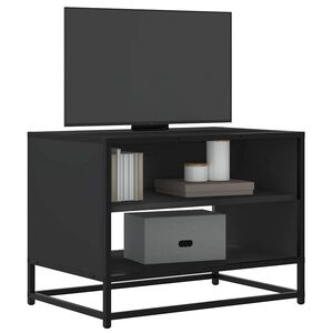 vidaXL Tv-meubel 61x40x46 cm bewerkt hout en metaal zwart