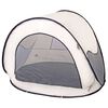 DERYAN Strandtent pop-up met klamboe 120x90x80 cm cr&egrave;mekleurig