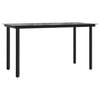 vidaXL Tuintafel 200x100x74cm staal en gehard glas zwart