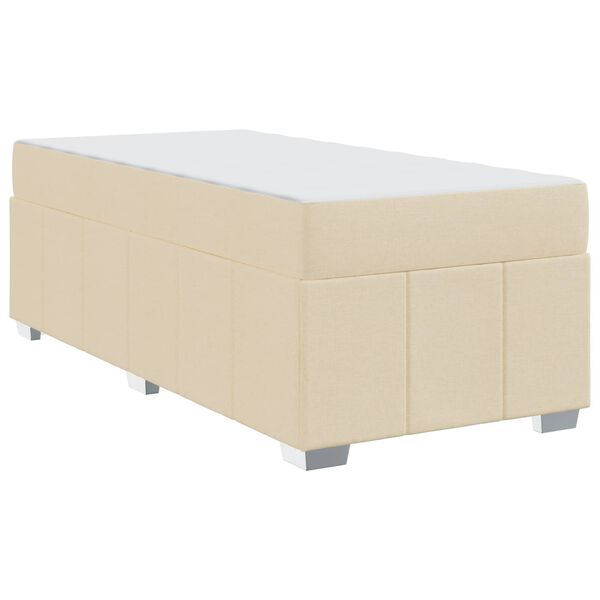 vidaXL Bedframe met matras Cr&egrave;me 90 x 200 cm Stof