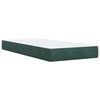 vidaXL Boxspring met matras fluweel donkergroen 90x200 cm