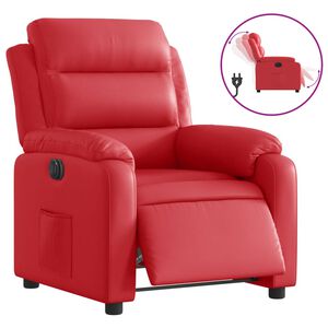 vidaXL Fauteuil verstelbaar elektrisch kunstleer rood