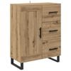 vidaXL Hoge kast met lade 2 pcs Artisan Eiken 69,5 x 34 x 180 cm