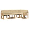 vidaXL Buiten bankenset 5 st Wit en Beige