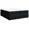 vidaXL Boxspring met matras stof zwart 200x200 cm