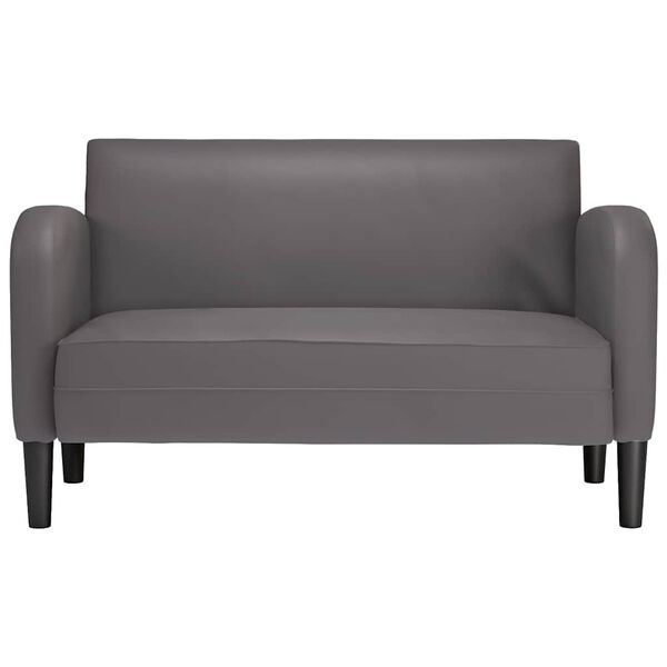 vidaXL Loveseat bank 110 cm kunstleer grijs