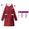 vidaXL Deken hoodie Bordeaux Rood m Fleece en Flanel