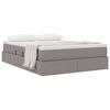 vidaXL Opbergbed met matras met matras Taupe 140 x 190 cm Polyester