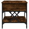 vidaXL Salontafel 70x50x50 cm bewerkt hout en metaal gerookt eiken