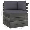 vidaXL 8-delige Loungeset met kussens pallet massief grenenhout