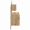 vidaXL Hoofdbord Met Kast met lade 3 pcs Artisan Eiken Bewerkt hout
