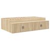vidaXL Bedframe met lade Sonoma Eiken 100 x 200 cm Bewerkt hout