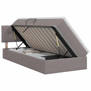 vidaXL Opbergbed met matras met hoofdeinde Taupe 90 x 200 cm fluweel