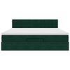 vidaXL Ottoman bed met matras en LED's 160x200cm fluweel donkergroen